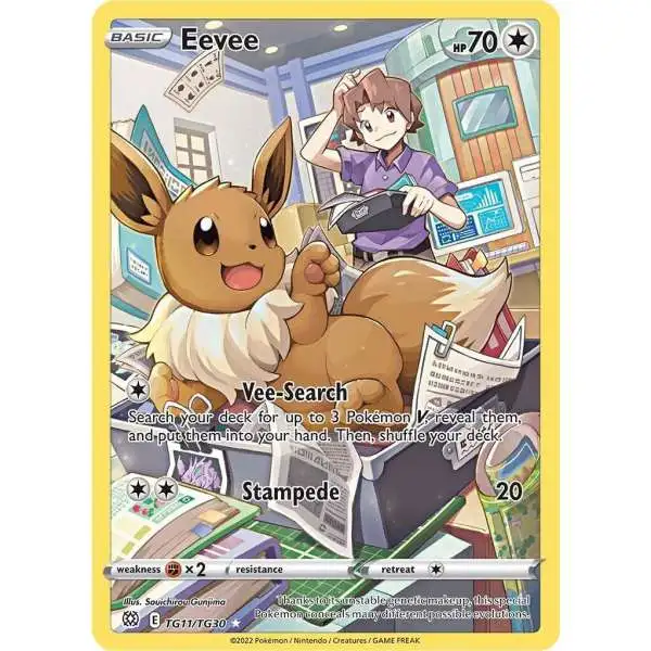 Pokemon Trading Card Game Sword & Shield Brilliant Stars Ultra Rare Eevee TG11 [Trainer Gallery]