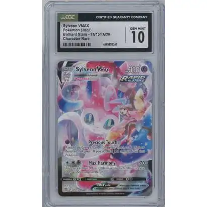 Pokemon Trading Card Game Sword & Shield Brilliant Stars Ultra Rare Sylveon VMAX TG15 [Trainer Gallery, CGC 10.0] [CGC 10.0]