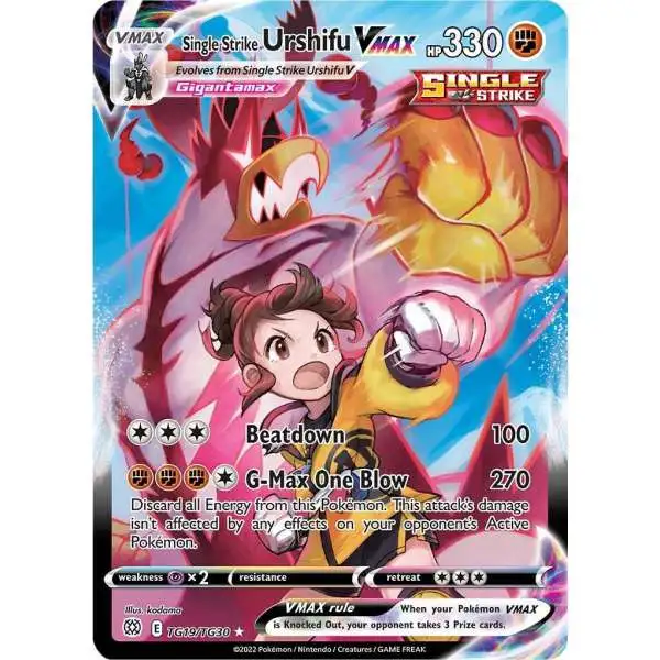 Pokemon Trading Card Game Sword & Shield Brilliant Stars Ultra Rare Single Strike Urshifu VMAX TG19 [Trainer Gallery]