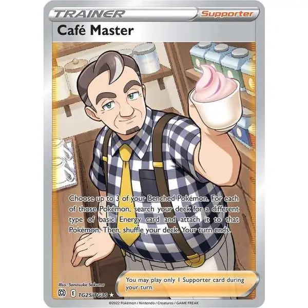 Pokemon Trading Card Game Sword & Shield Brilliant Stars Ultra Rare Cafe Master TG25 [Full Art Trainer Gallery]