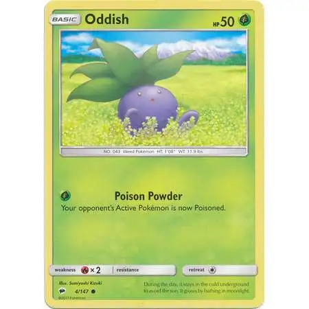 Pokemon Trading Card Game Sun & Moon Burning Shadows Common Oddish #4