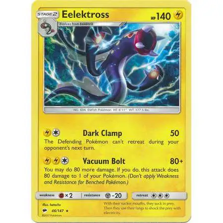 Pokemon Trading Card Game Sun & Moon Burning Shadows Rare Eelektross #46