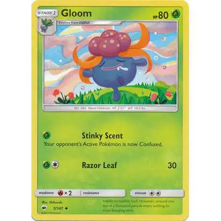 Pokemon Trading Card Game Sun & Moon Burning Shadows Uncommon Gloom #5