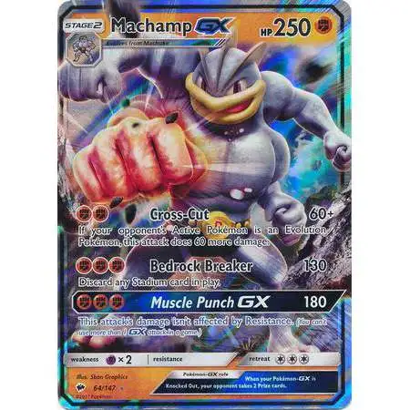 Pokemon Trading Card Game Sun & Moon Burning Shadows Ultra Rare Machamp GX #64 [Lightly Played]