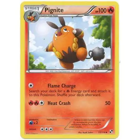 Pokemon Black & White Base Set Uncommon Pignite #17 [Lightly Played]