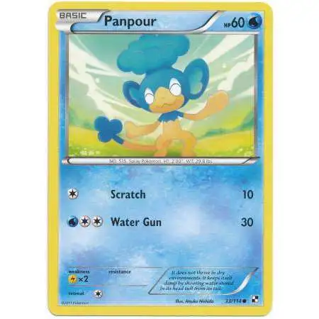 Pokemon Black & White Base Set Common Panpour #33