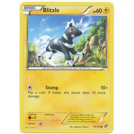 Pokemon Black & White Base Set Common Blitzle #41