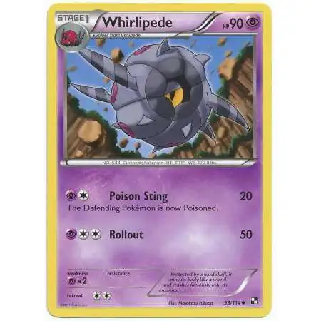 Pokemon Black & White Base Set Uncommon Whirlipede #53