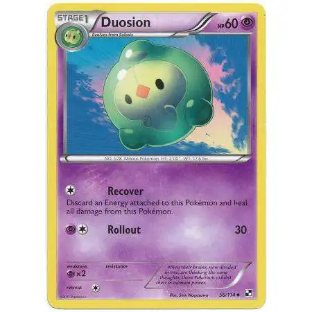 Pokemon Black & White Base Set Uncommon Duosion #56