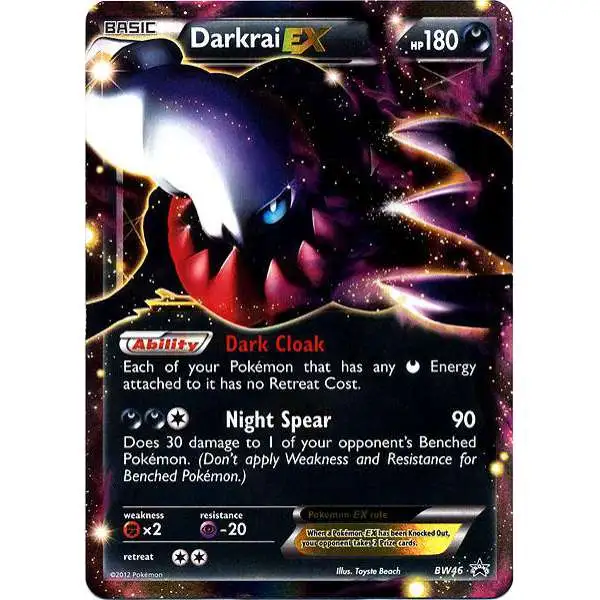 Pokemon Black & White Promo Ultra Rare Darkrai EX BW46 [Lightly Played]