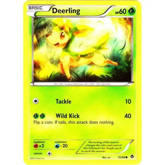 Pokemon Trading Card Game Black & White Emerging Powers Common Deerling #15
