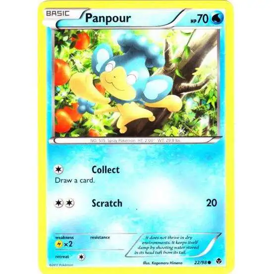 Pokemon Trading Card Game Black & White Emerging Powers Common Panpour #22