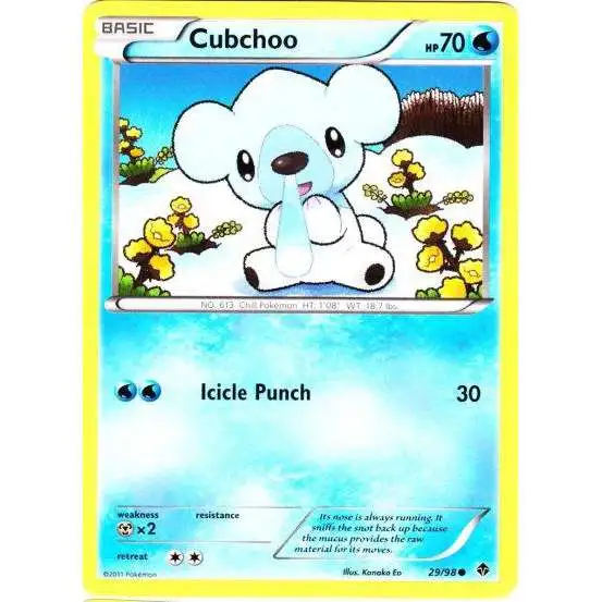 Pokemon Trading Card Game Black & White Emerging Powers Common Cubchoo #29