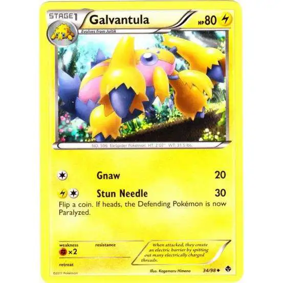 Pokemon Trading Card Game Black & White Emerging Powers Uncommon Galvantula #34