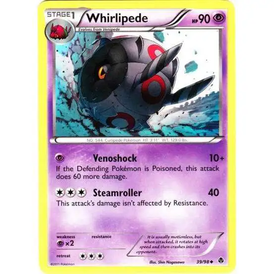 Pokemon Trading Card Game Black & White Emerging Powers Uncommon Whirlipede #39