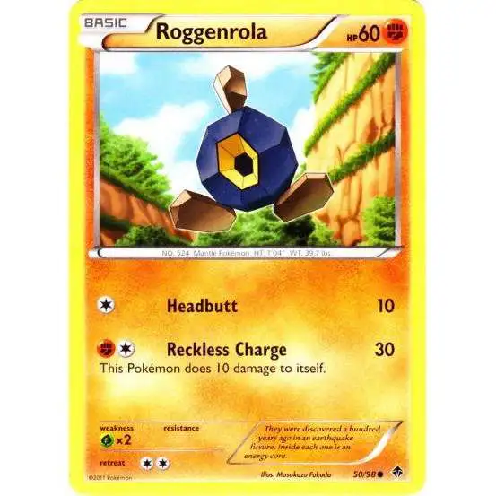 Pokemon Trading Card Game Black & White Emerging Powers Common Roggenrola #50