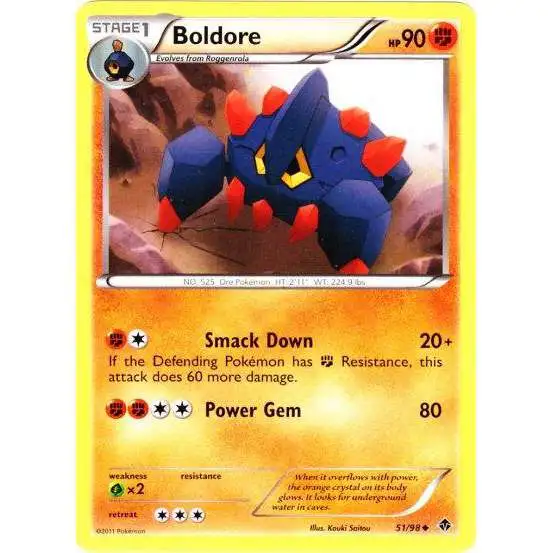 Pokemon Trading Card Game Black & White Emerging Powers Uncommon Boldore #51