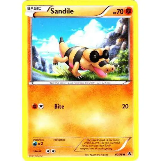 Pokemon Trading Card Game Black & White Emerging Powers Common Sandile #60