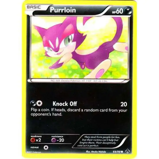 Pokemon Trading Card Game Black & White Emerging Powers Common Purrloin #64