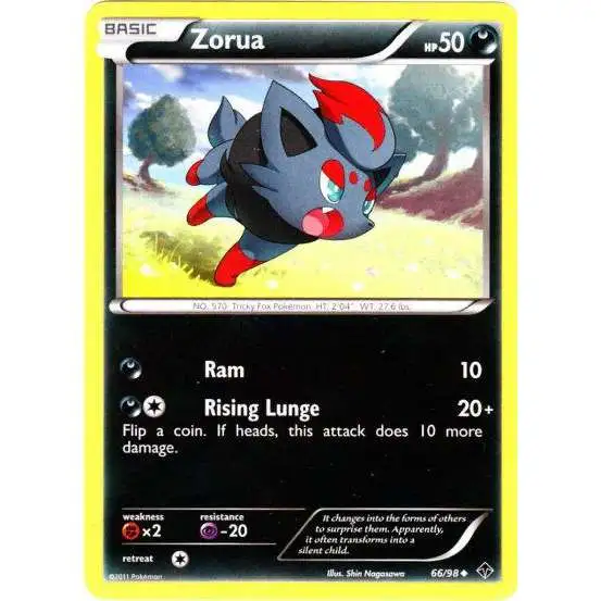 Pokemon Trading Card Game Black & White Emerging Powers Uncommon Zorua #66