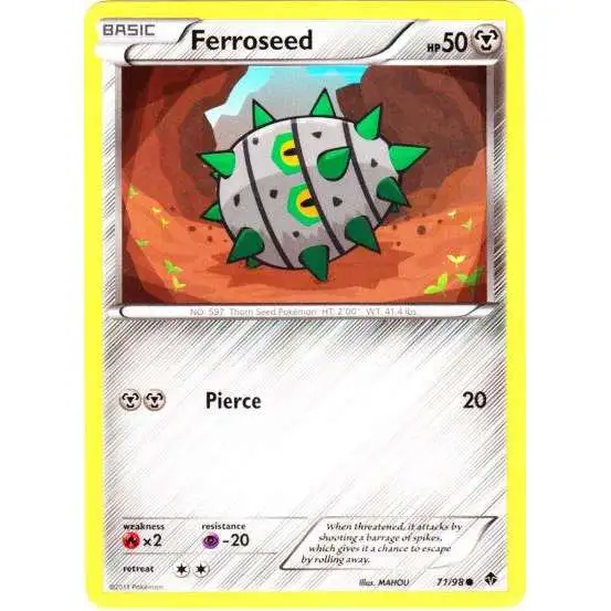 Pokemon Trading Card Game Black & White Emerging Powers Common Ferroseed #71