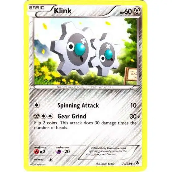 Pokemon Trading Card Game Black & White Emerging Powers Common Klink #74