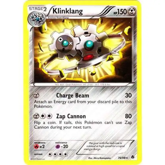 Pokemon Trading Card Game Black & White Emerging Powers Rare Klinklang #76
