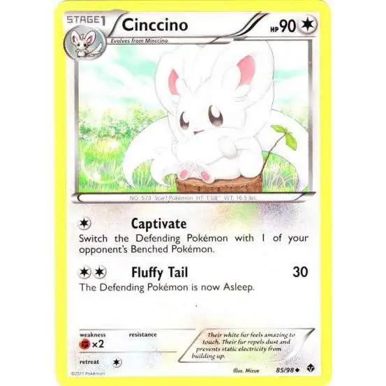 Pokemon Trading Card Game Black & White Emerging Powers Uncommon Cinccino #85