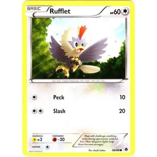 Pokemon Trading Card Game Black & White Emerging Powers Common Rufflet #86