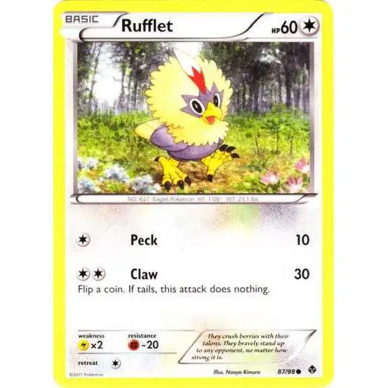 Pokemon Trading Card Game Black & White Emerging Powers Common Rufflet #87