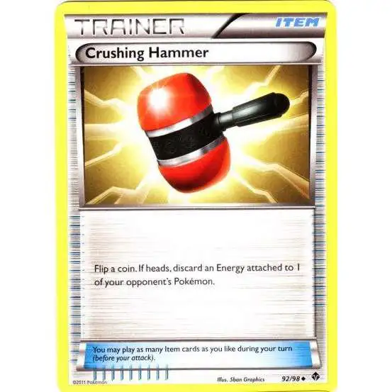 Pokemon Trading Card Game Black & White Emerging Powers Uncommon Crushing Hammer #92