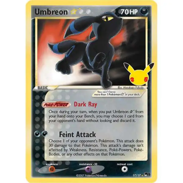 Pokemon Celebrations Classic Collection Umbreon Star #17 [Lightly Played]