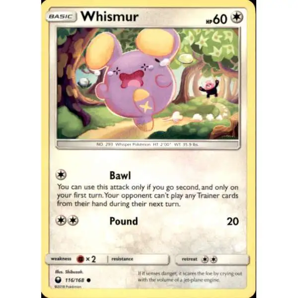 Pokemon Trading Card Game Celestial Storm Common Whismur #116