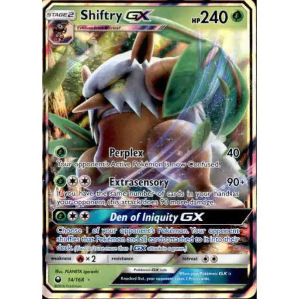 Pokemon Trading Card Game Celestial Storm Ultra Rare Shiftry GX #14