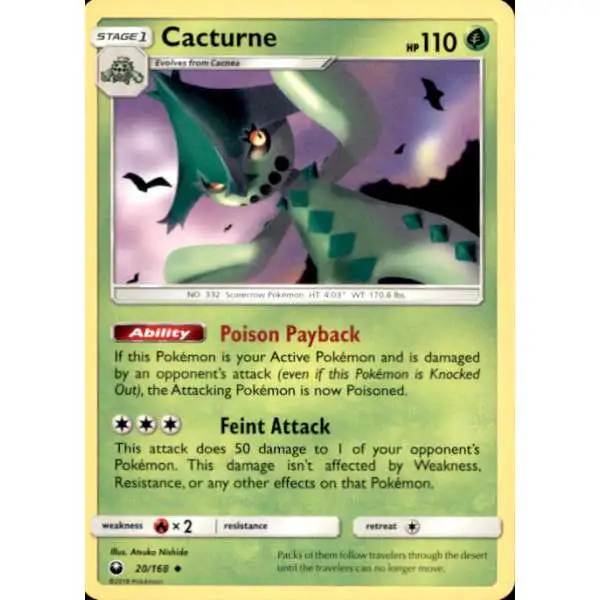 Pokemon Trading Card Game Celestial Storm Uncommon Cacturne #20