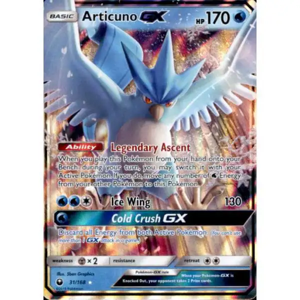 Pokemon Trading Card Game Celestial Storm Single Card Ultra Rare Articuno GX  154 - ToyWiz