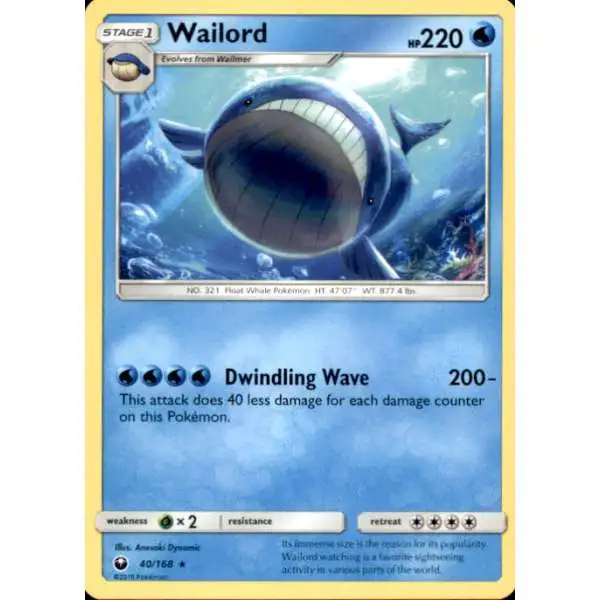 Pokemon Trading Card Game Celestial Storm Rare Wailord #40