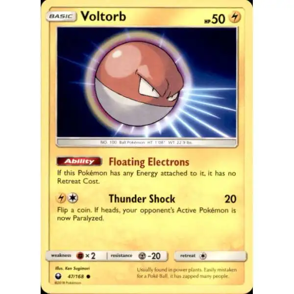 Pokemon Trading Card Game Celestial Storm Common Voltorb #47
