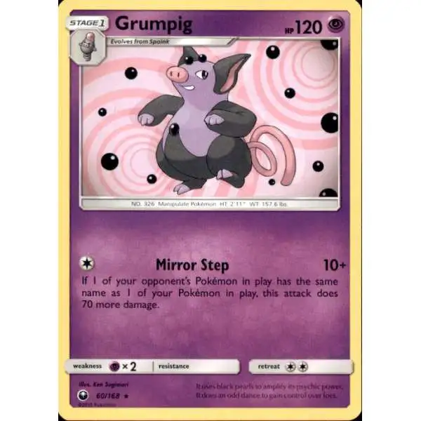 Pokemon Trading Card Game Celestial Storm Rare Grumpig #60