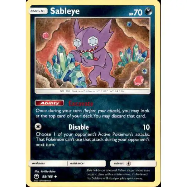 Pokemon Trading Card Game Celestial Storm Uncommon Sableye #88