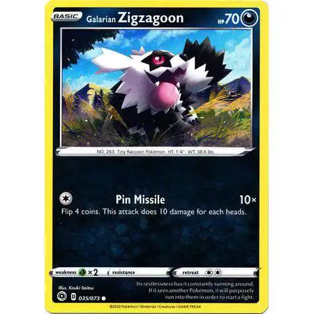 Pokemon Champion's Path Common Galarian Zigzagoon #35