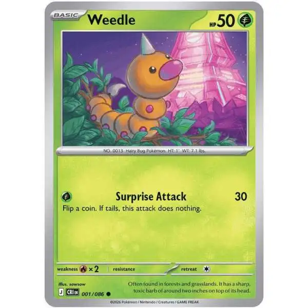 Pokemon Trading Card Game Chaos Rising Common Weedle #1