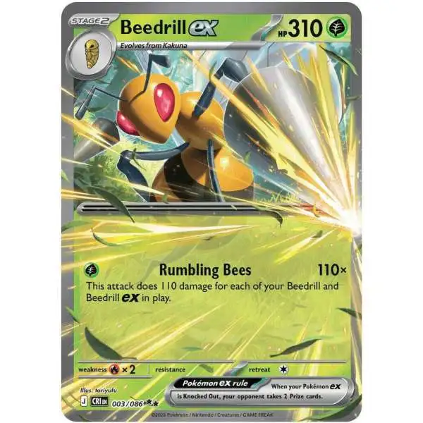 Pokemon Trading Card Game Chaos Rising Double Rare Beedrill ex #3
