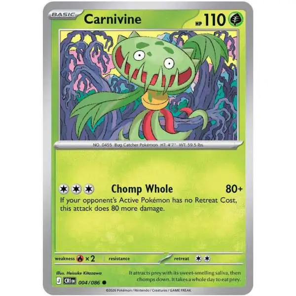 Pokemon Trading Card Game Chaos Rising Common Carnivine #4