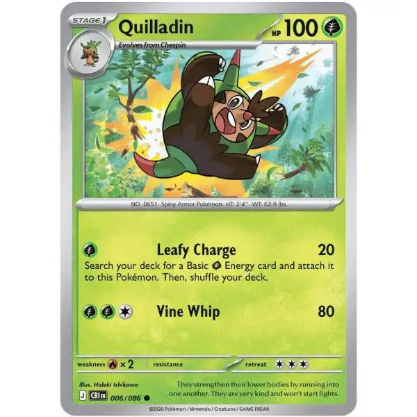 Pokemon Trading Card Game Chaos Rising Common Quilladin #6