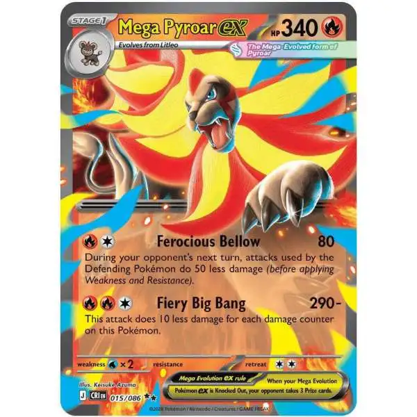 Pokemon Trading Card Game Chaos Rising Double Rare Mega Pyroar ex #15
