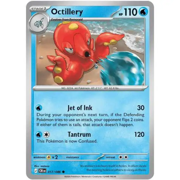 Pokemon Trading Card Game Chaos Rising Common Octillery #17