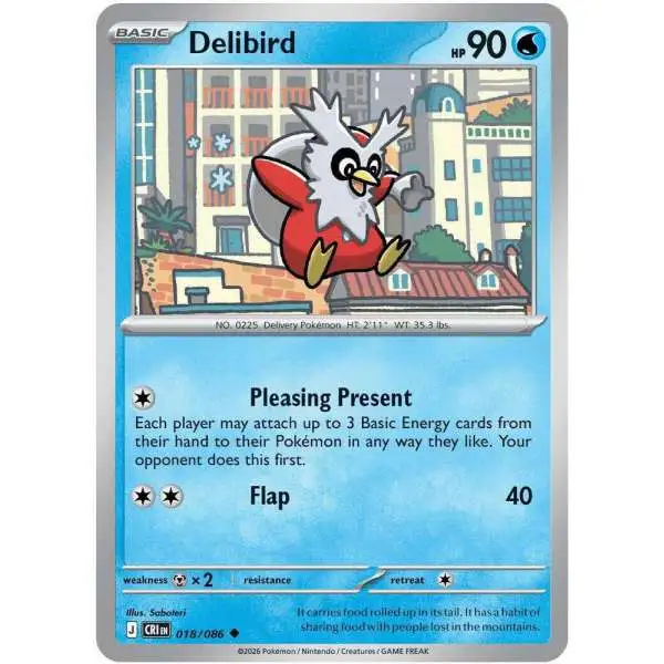 Pokemon Trading Card Game Chaos Rising Uncommon Delibird #18