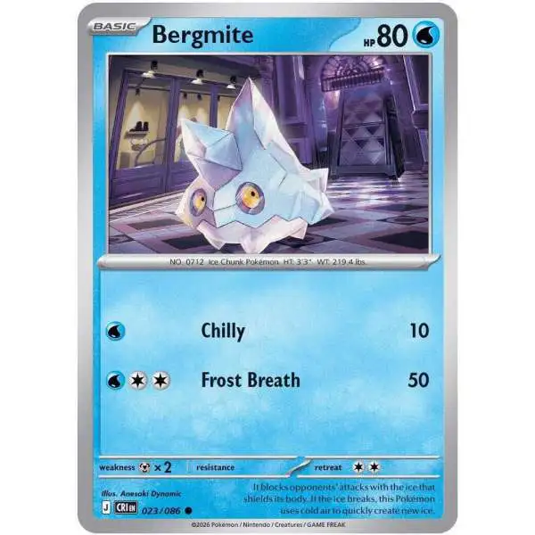 Pokemon Trading Card Game Chaos Rising Common Bergmite #23