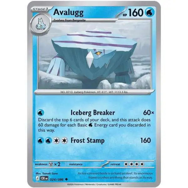 Pokemon Trading Card Game Chaos Rising Uncommon Avalugg #24
